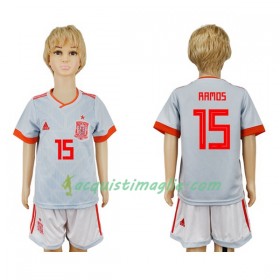 Divisa di Calcio Spagna Sergio Ramos 15 Bambino Trasferta Mondiali 2018